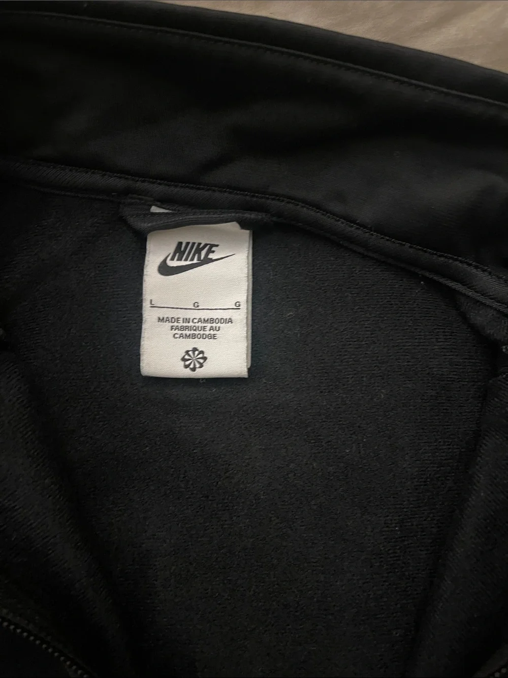 Nike Black Full-Zip Lightweight Jacket with White Swoosh
